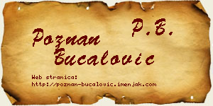 Poznan Bucalović vizit kartica